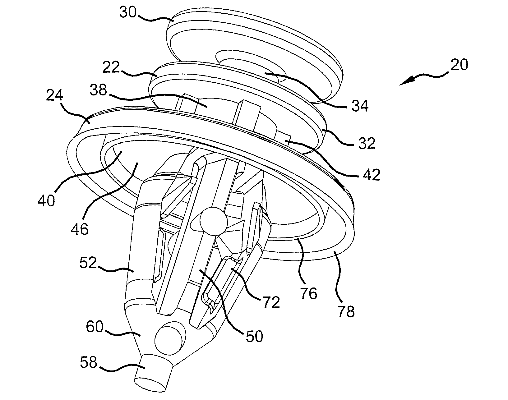 Fastener Clip with Seal