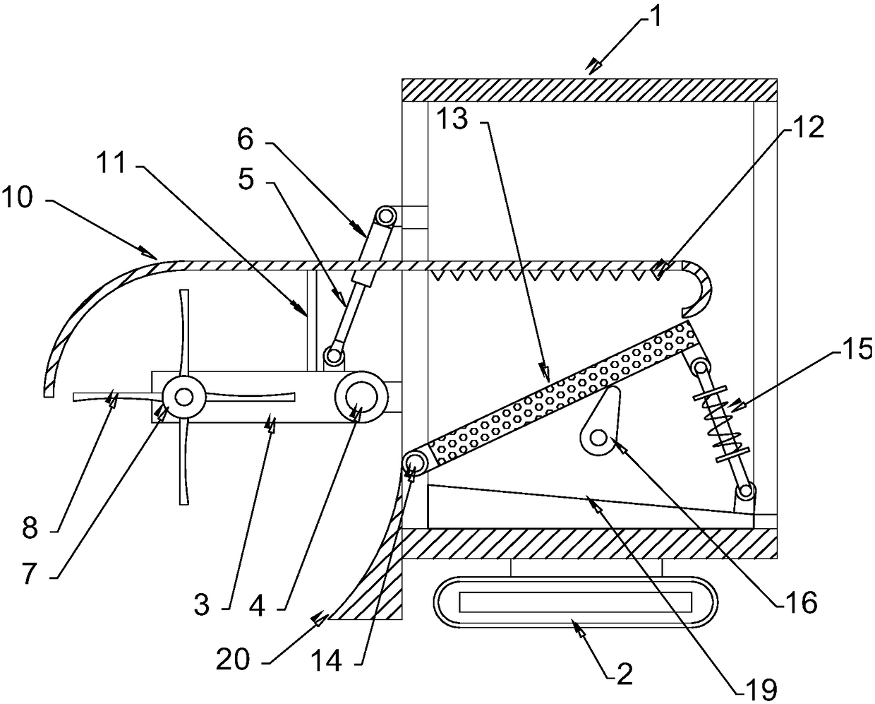 Scattering type high efficiency sand screening device