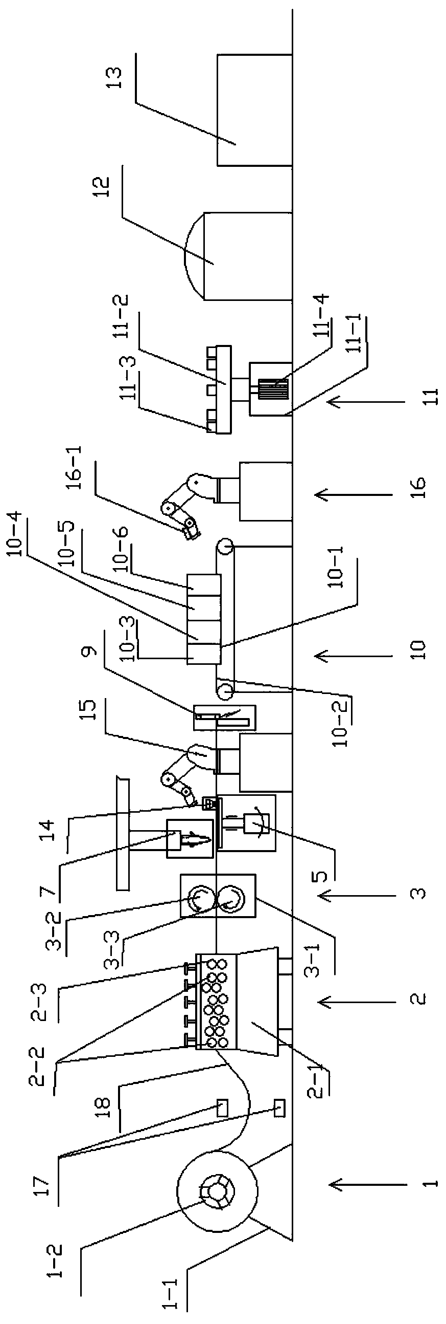 Iron-based amorphous iron core production system and preparation method thereof