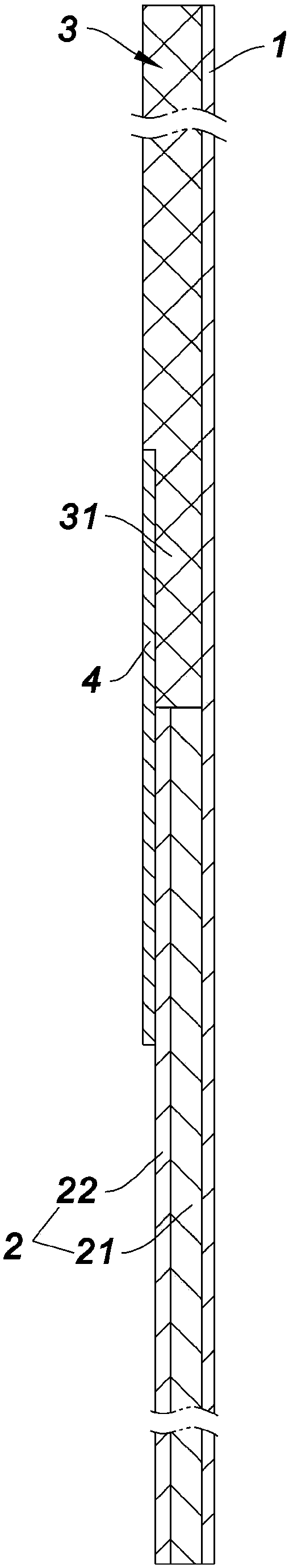 Flyknit and cording embroidery connecting structure and upper