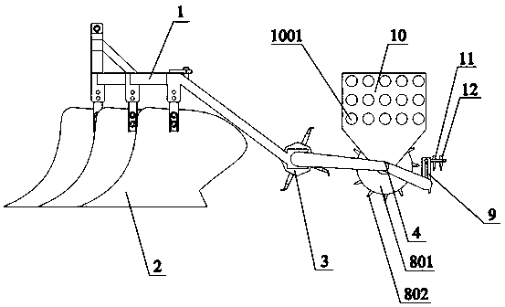 Intelligent land ploughing and preparation equipment integrating land ploughing and impurity removal and use method