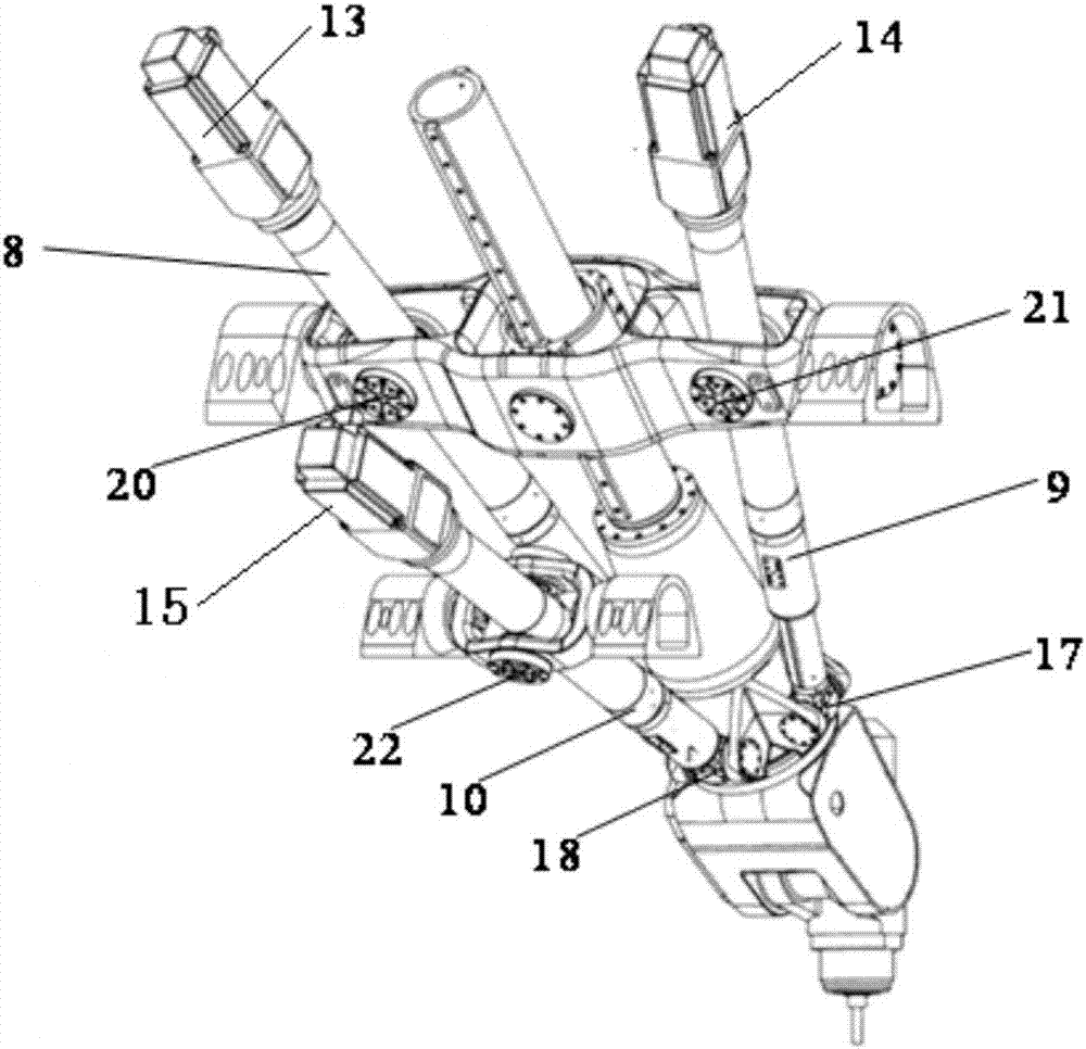 Gravity balance device of five-degree-of-freedom hybrid robot