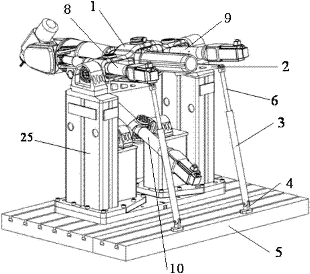 Gravity balance device of five-degree-of-freedom hybrid robot