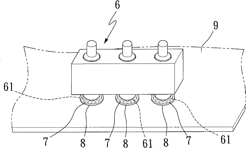 Cutting edge positioning type welding structure and method for preventing pin offset