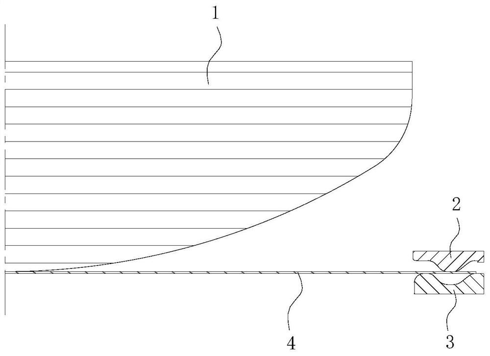 End socket forming die and end socket forming method