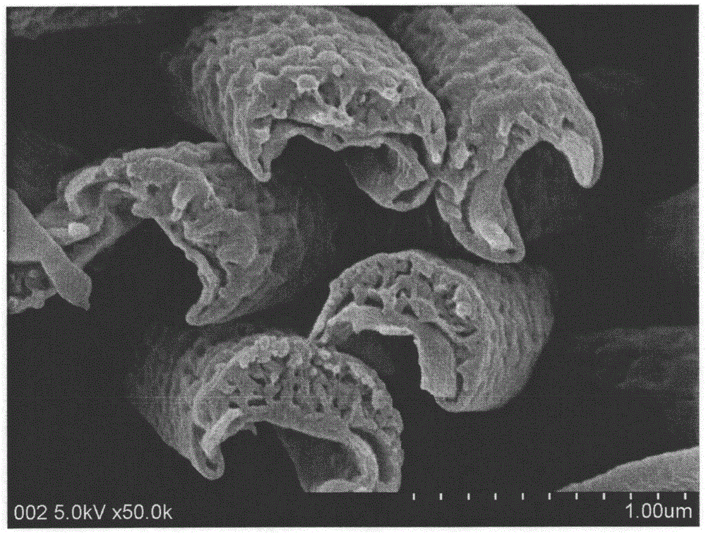 Type-C core-shell nanofiber membrane and eccentric-shaft electrostatic spinning preparation method thereof