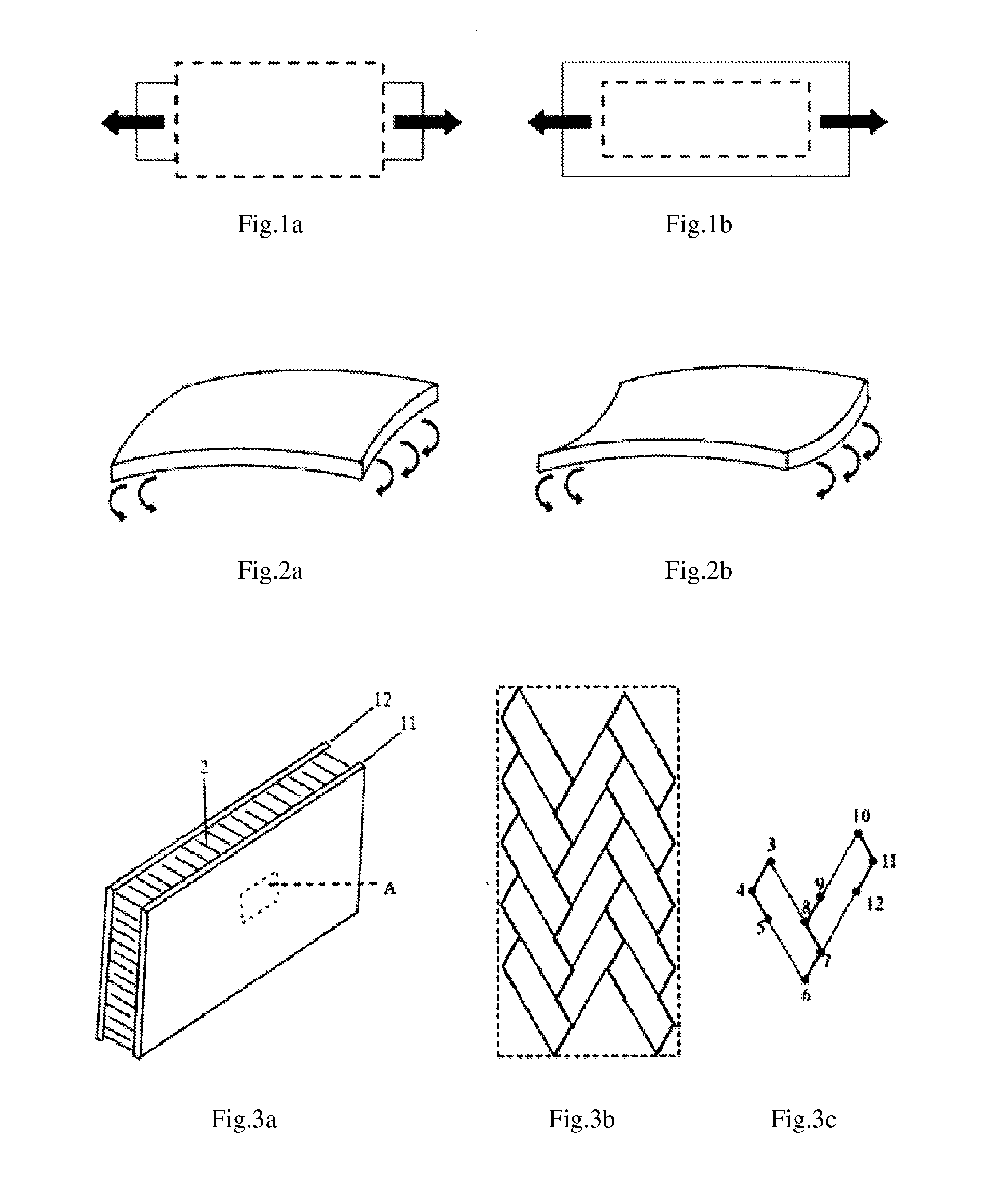 Three dimensional negative poisson'S ratio spacer knitted fabric and method for making the same