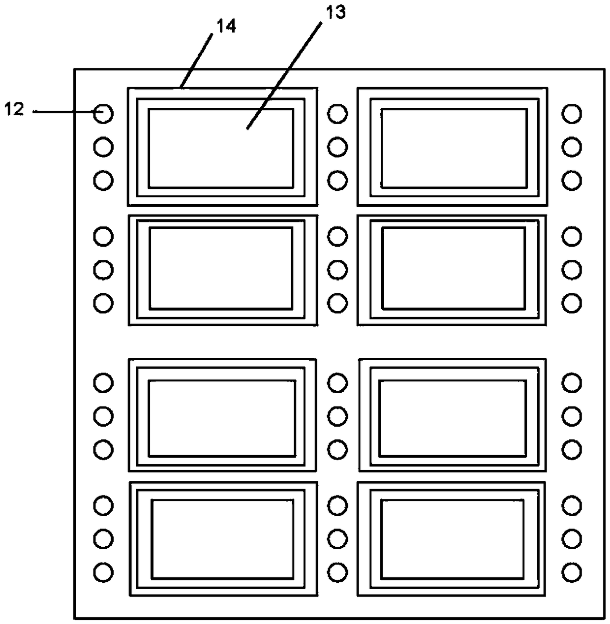 Retaining wall for ultra-narrow bezel display panels