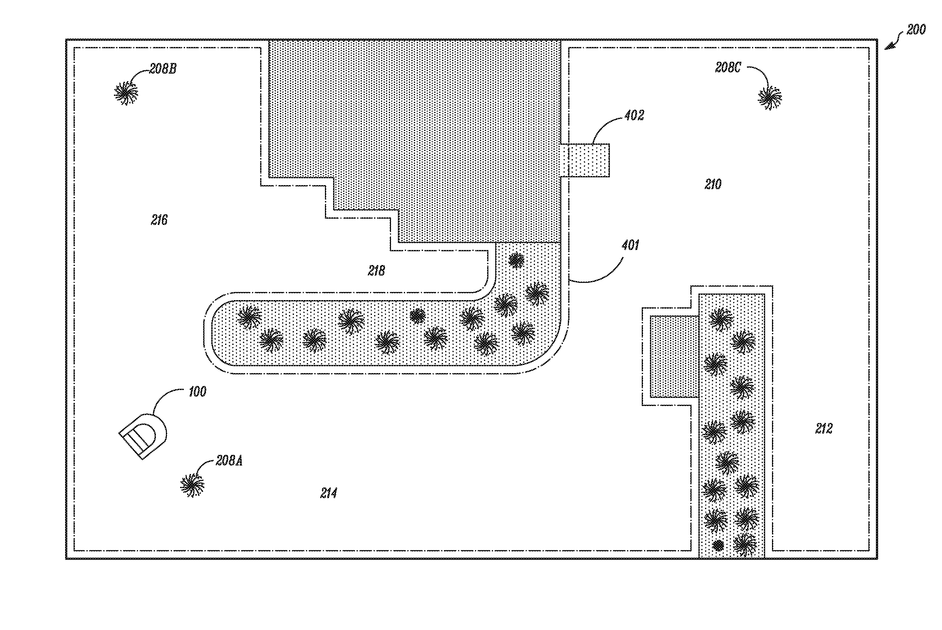 Method and system for enhancing a coverage distribution of a robotic garden tool