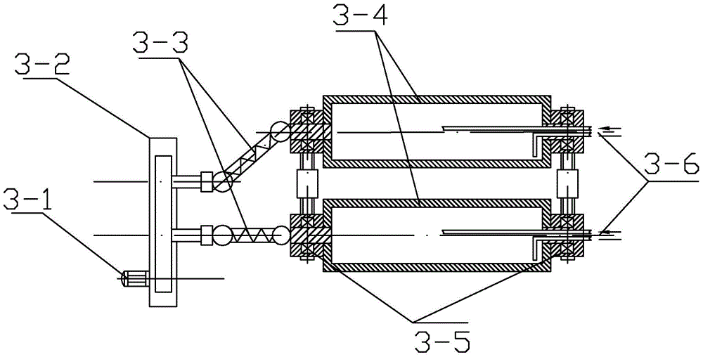 A wood-plastic composite material production unit