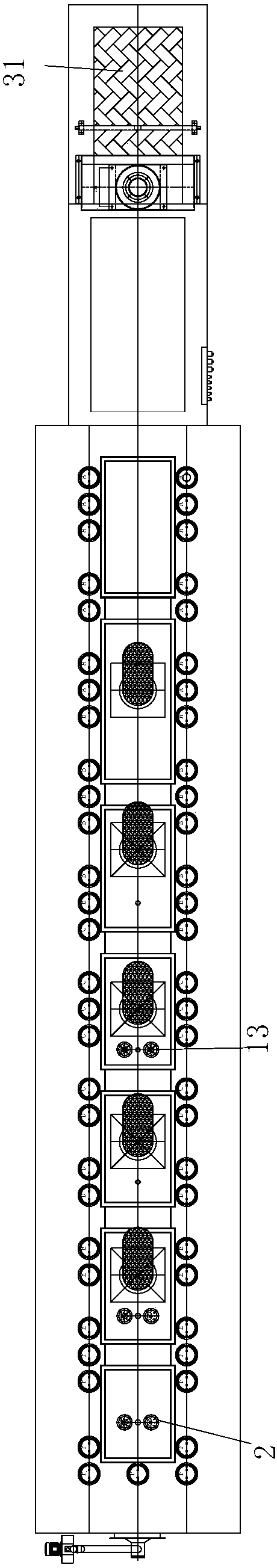 Full-fiber energy-saving type carrier roller type mesh-belt furnace