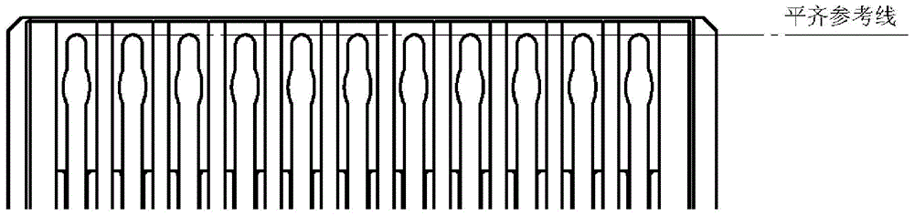 Filling and sealing technique for stranded elastic contact pin micro-rectangular electric connector