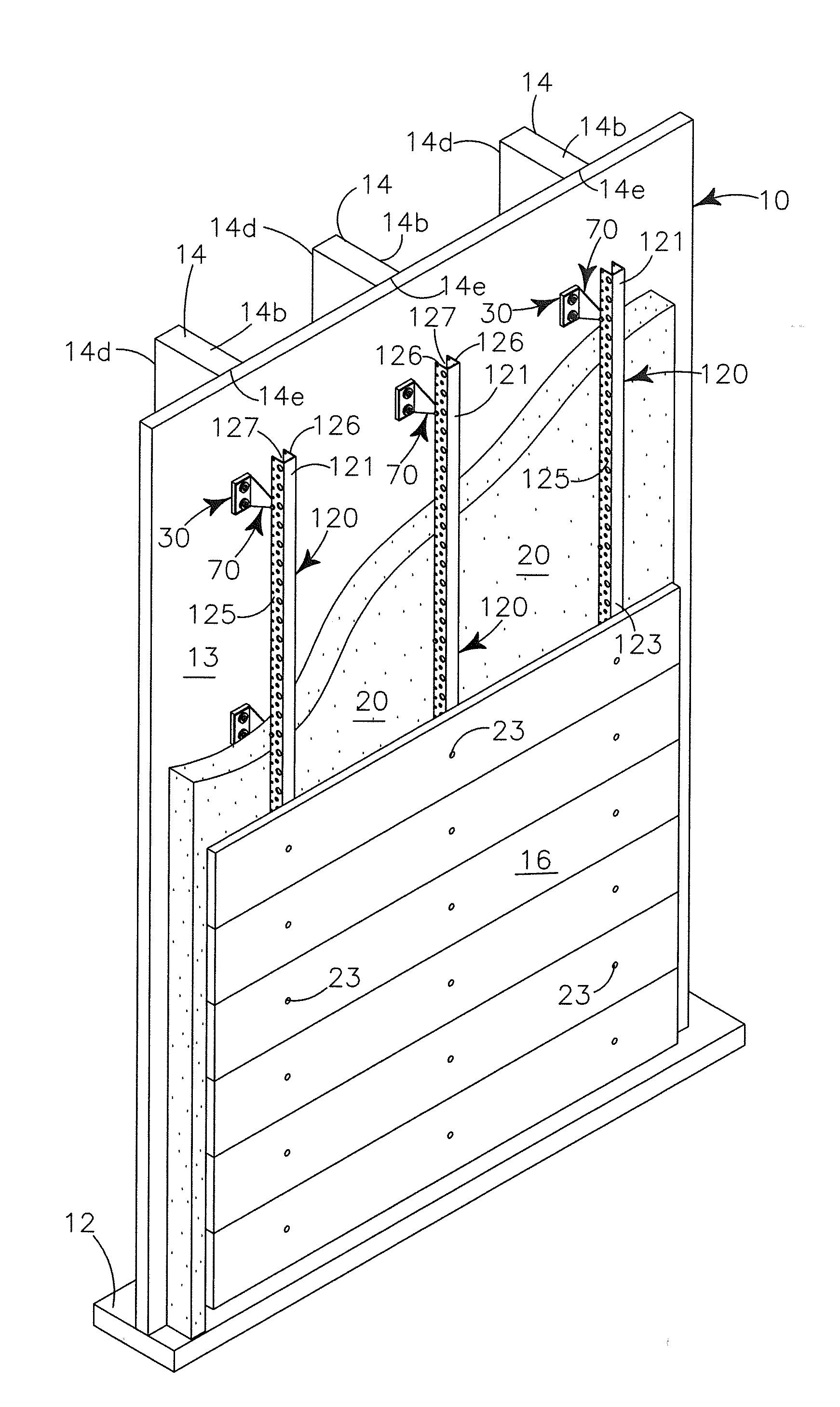 Modular system for continuously insulating exterior walls of a structure and securing exterior cladding to the structure