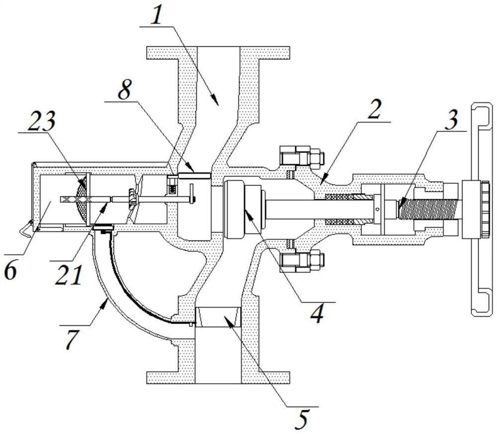 Blow-down valve with dirt collecting function