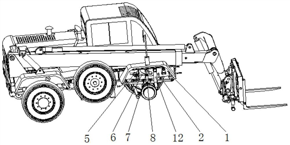 Frame system capable of switching connection modes of frame and front axle and switching method of frame system