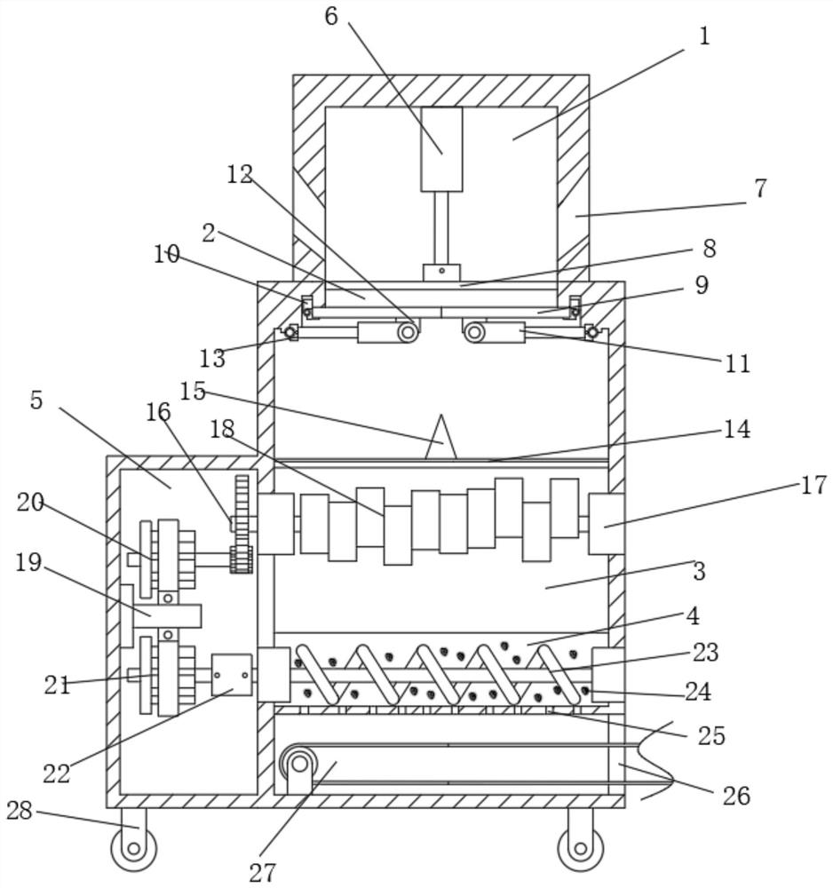 Automatic grinding device for construction waste soil