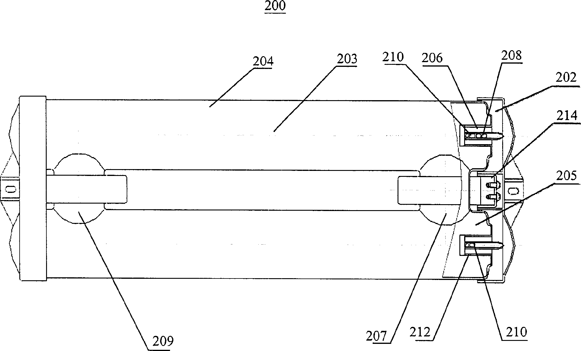 Electromagnetic inductor light having double-regular structured strip lamp