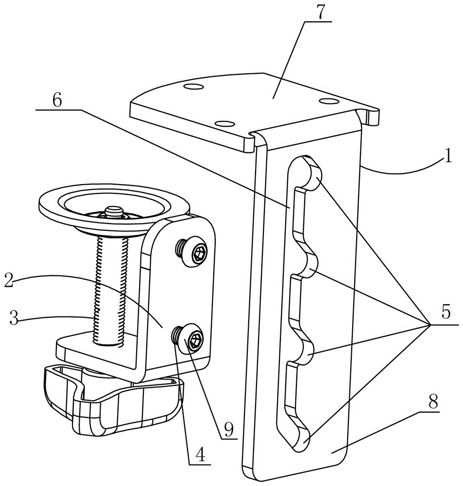 Continuous adjusting and clamping mechanism for display support