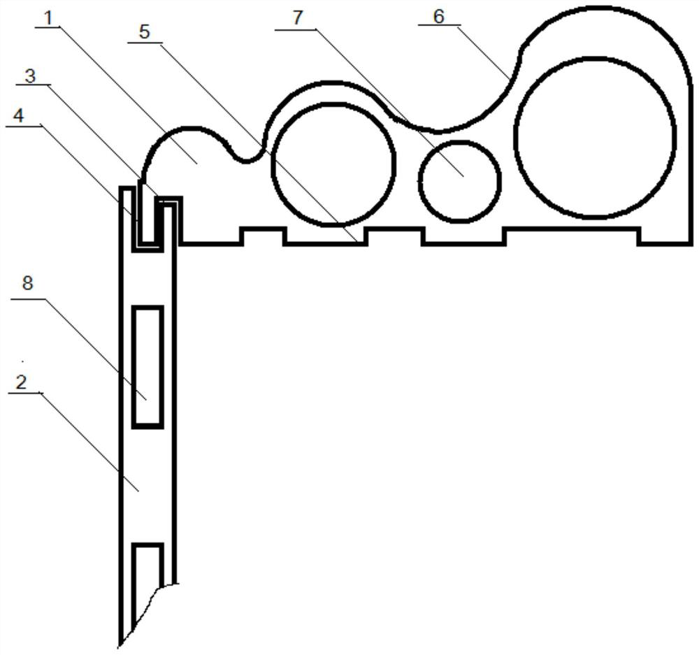 Vertical connection decorative plate with lock catch clamping groove