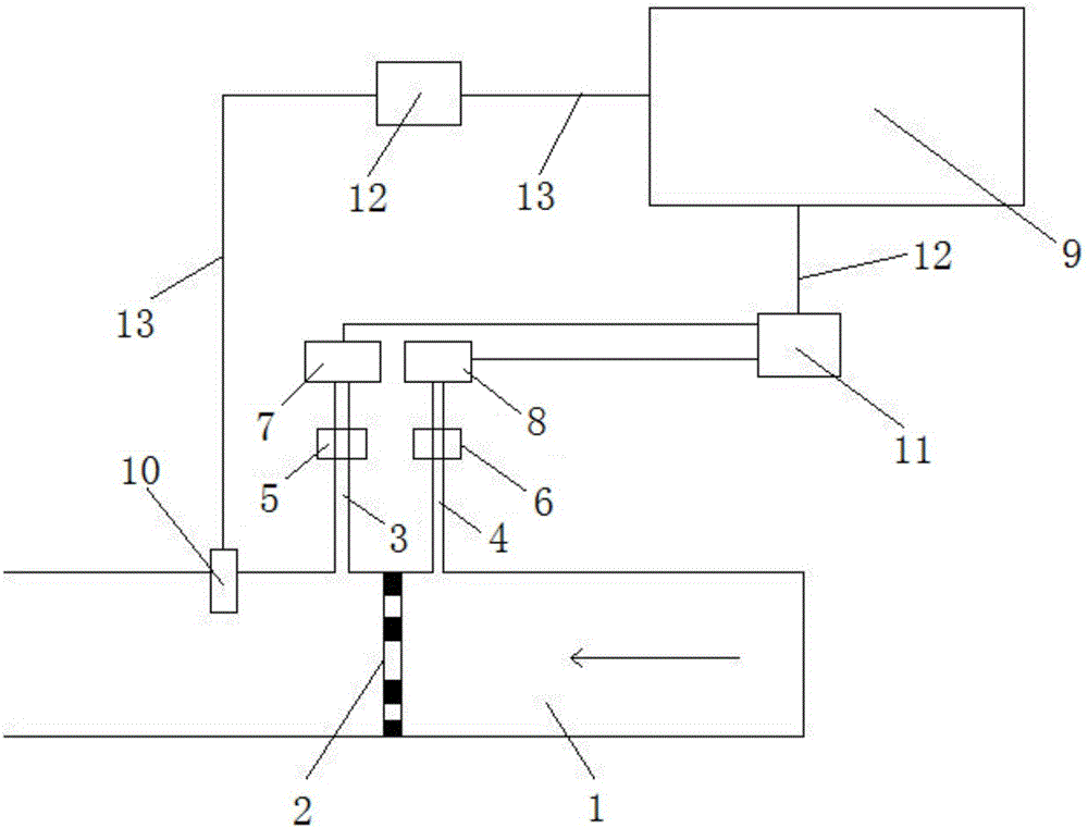 Piston air leakage amount measurement system based on balanced flow meter