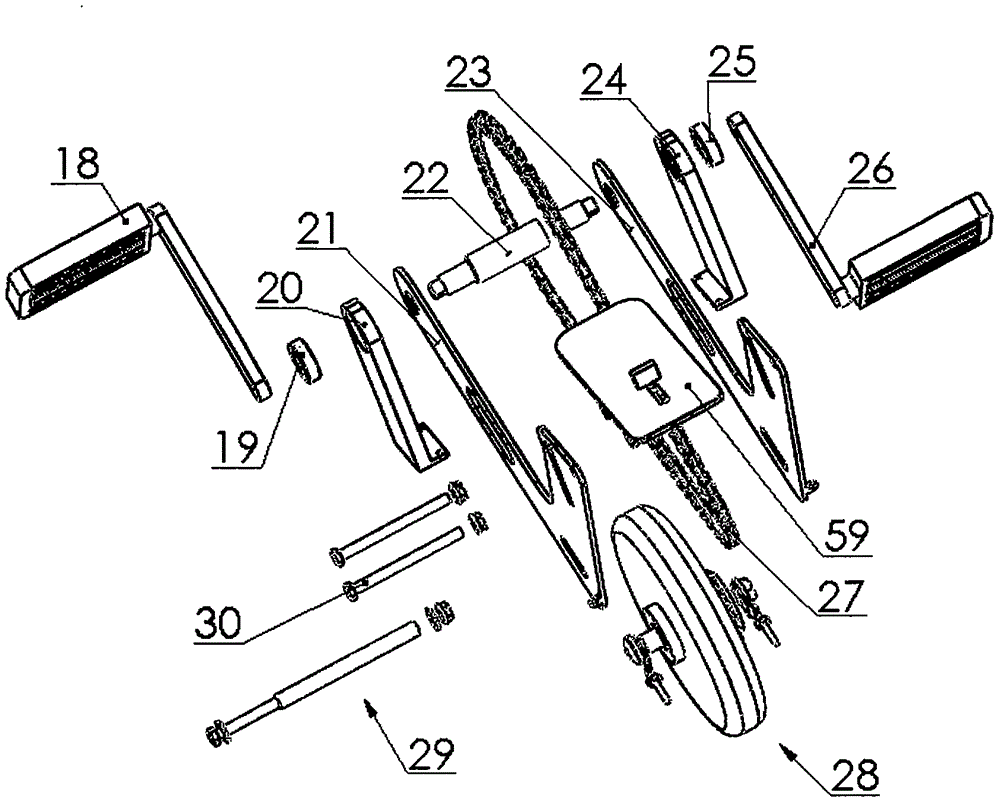 Acceleration-slide separating type scooter