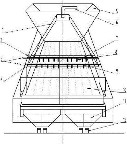 An electronic grain counting machine with a forced dust suction device