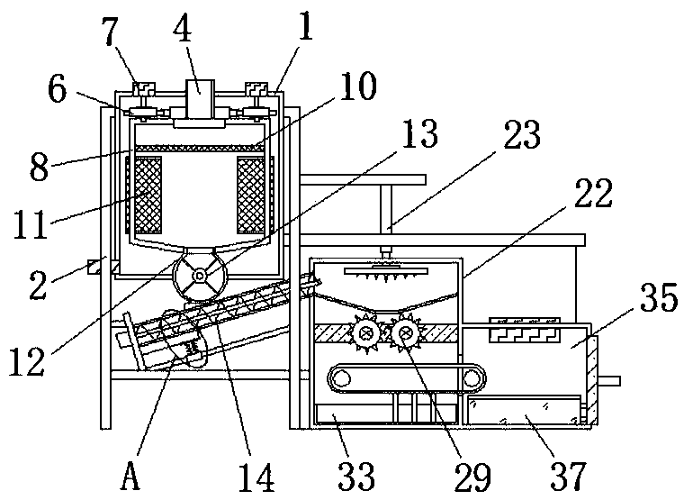 Kitchen waste comprehensive treatment production device