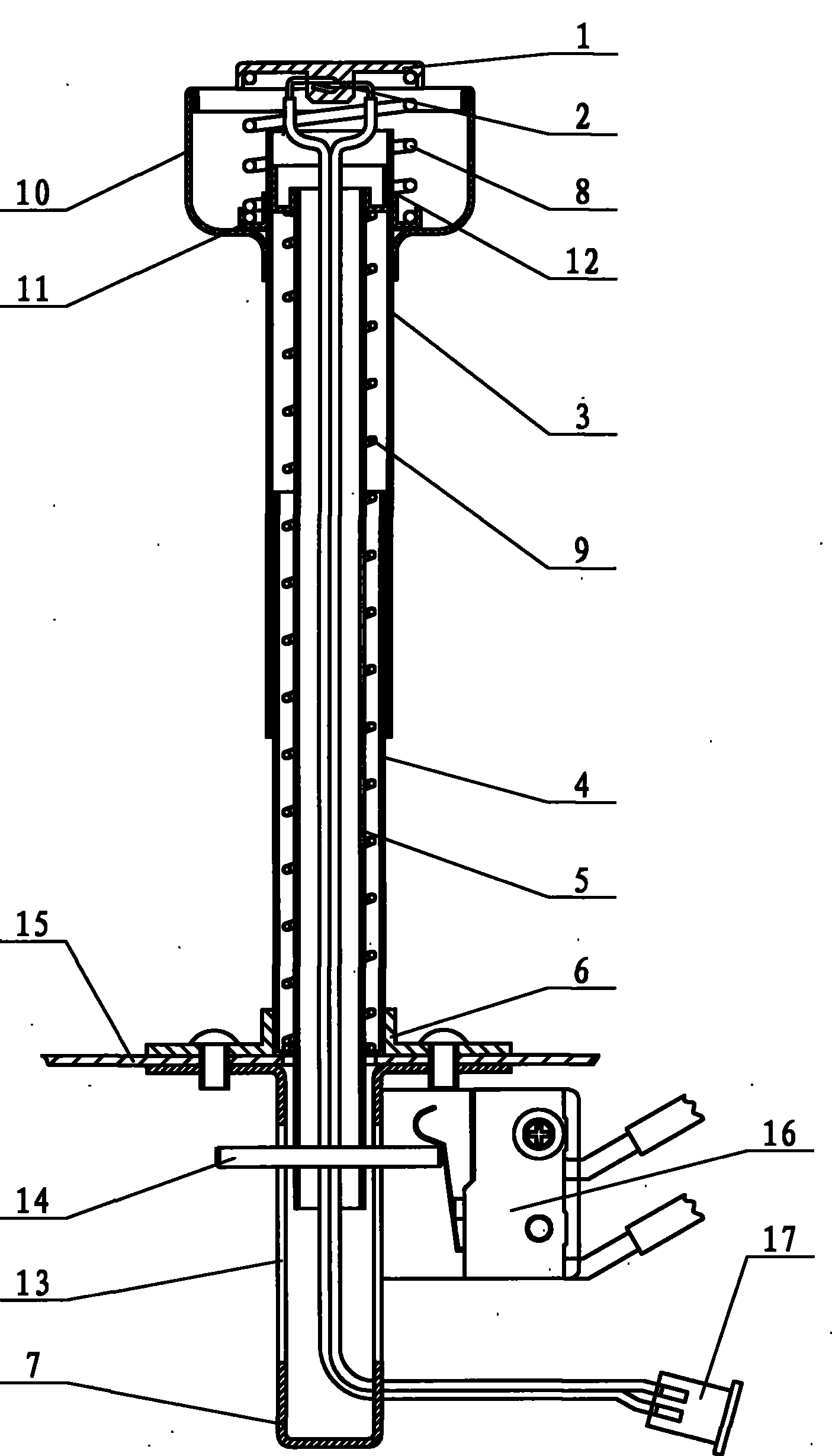 Self-adapted temperature sensor of gas range