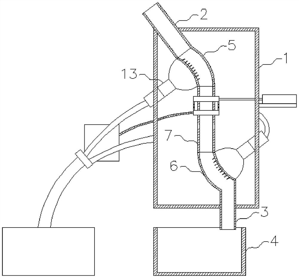 A vertical cooling device for processing small sesame oil