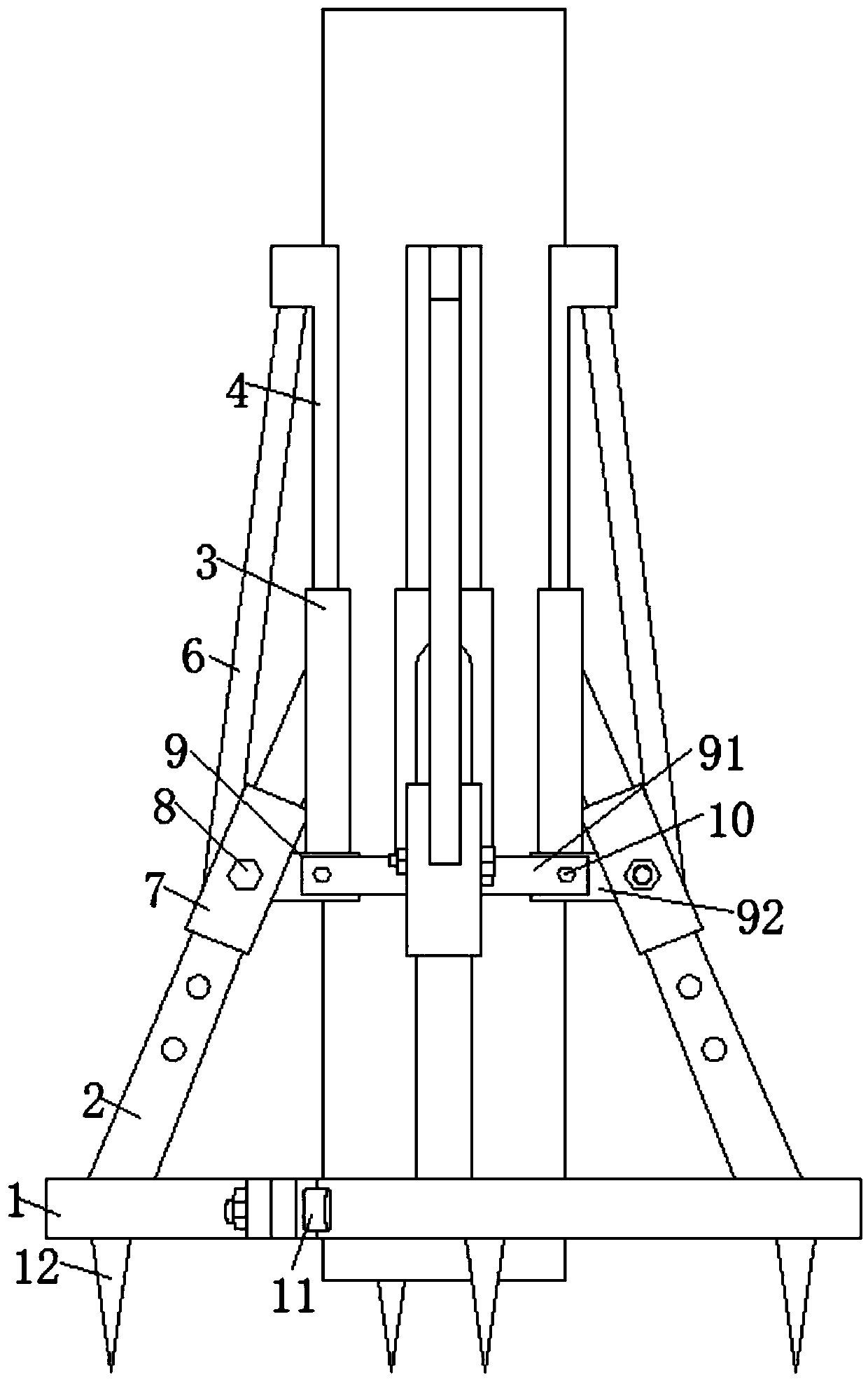 Support equipment for tree planting