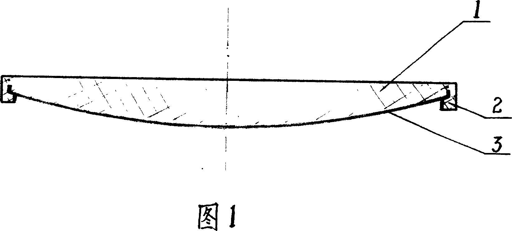 Manhole cover made of composite material with glass fibre reinforcing bar structure