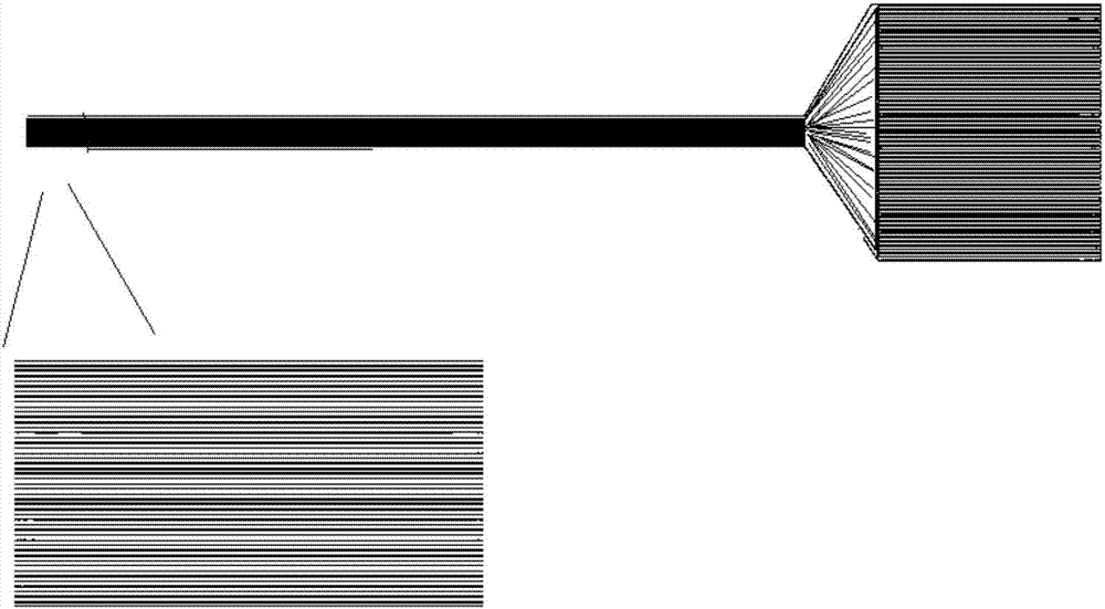 One dimensional ultrasound phased array probe based on PIN-PMN-PT (lead indium niobate-lead magnesium niobate-lead titanate) ternary system piezoelectric monocrystalline and preparing method