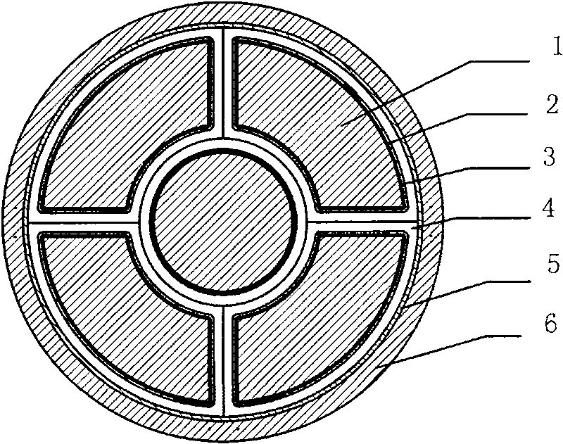 Method for manufacturing copper coated aluminum five-core flame-retardant refractory flexible electric cable