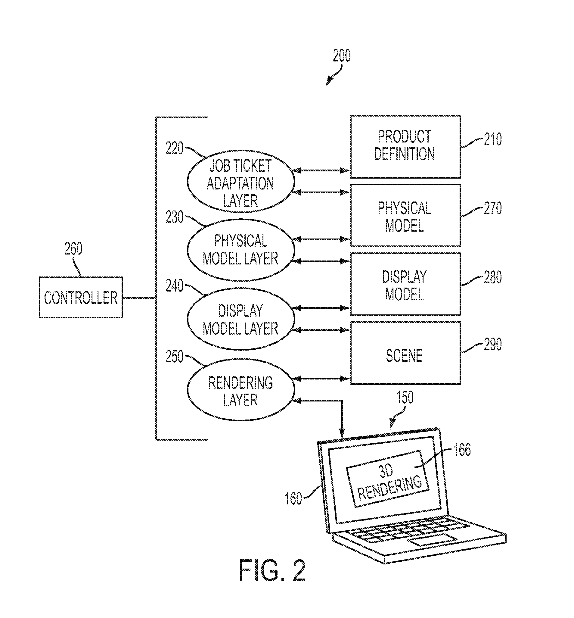 System and method employing ring-type binding elements in virtual rendering of a print production piece