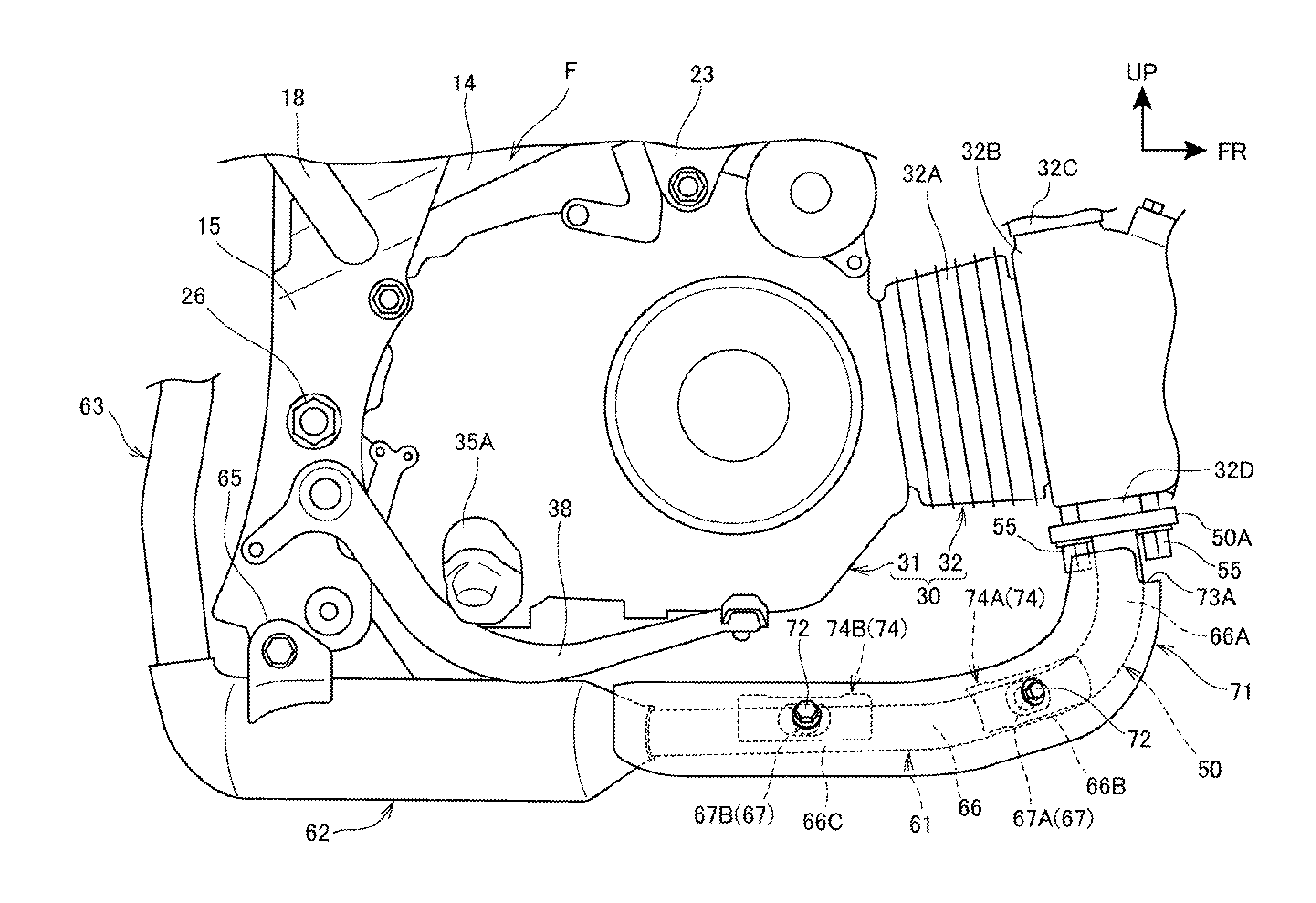 Exhaust pipe cover structure for saddle-ride type vehicle