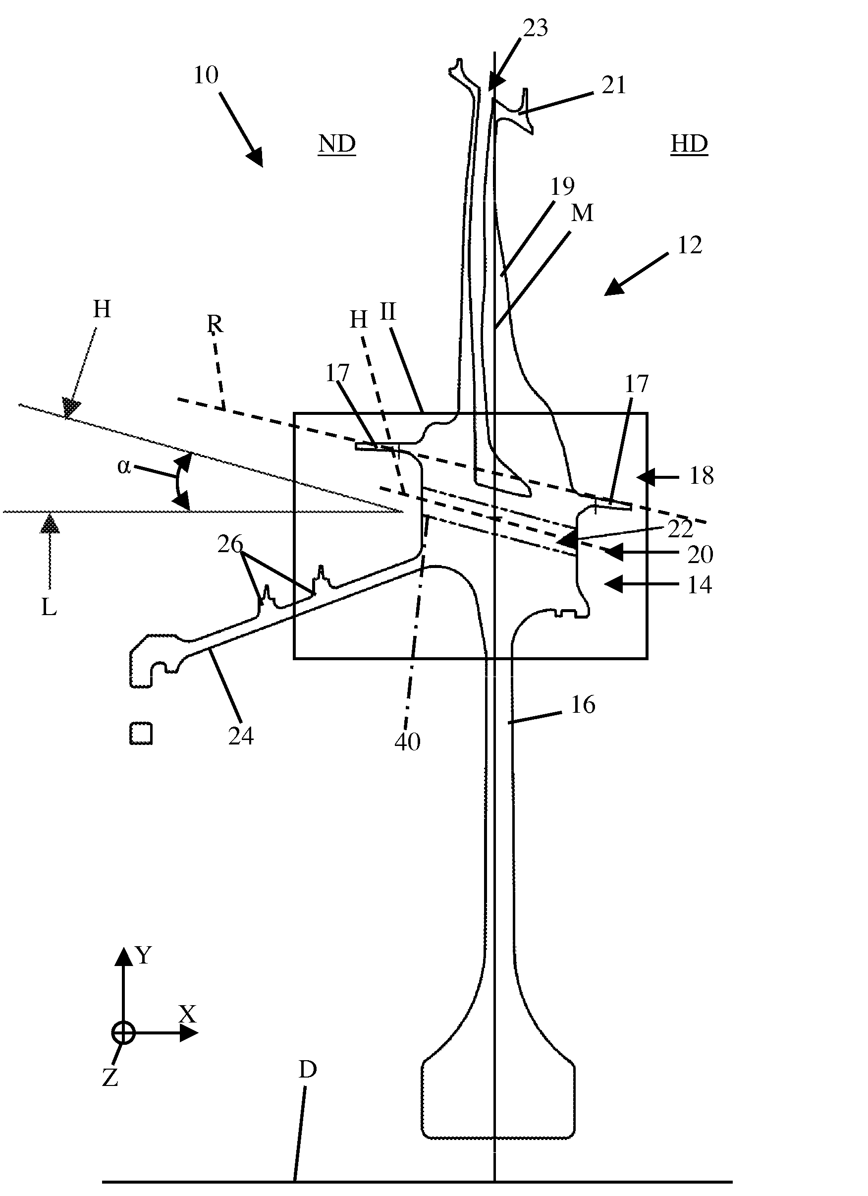 Rotor for a turbo machine