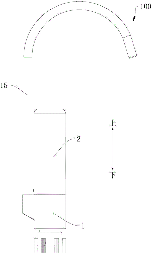 Faucet module for sterilization faucet and sterilization faucet provided with faucet module