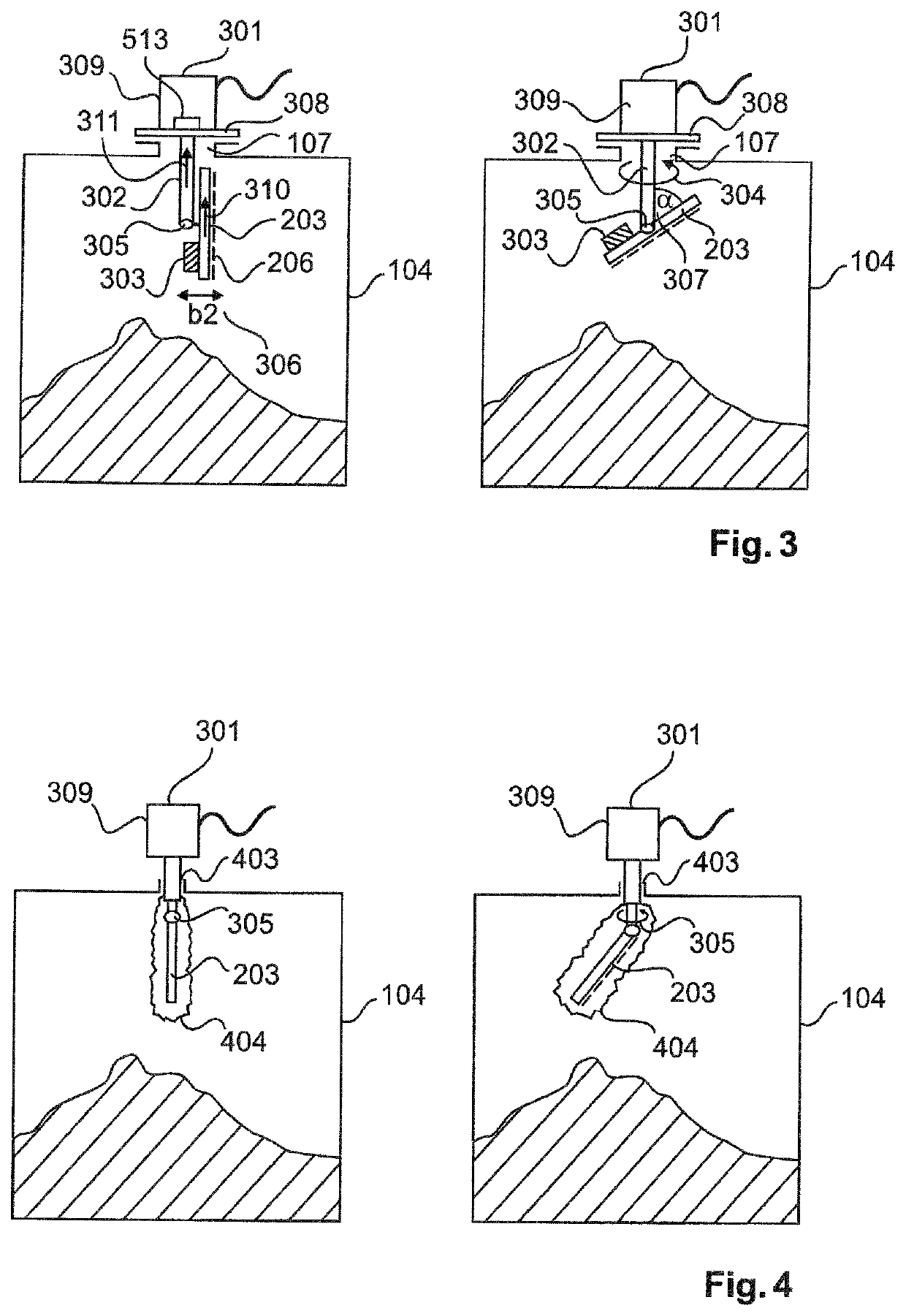 Filling level measuring device with a foldable antenna device