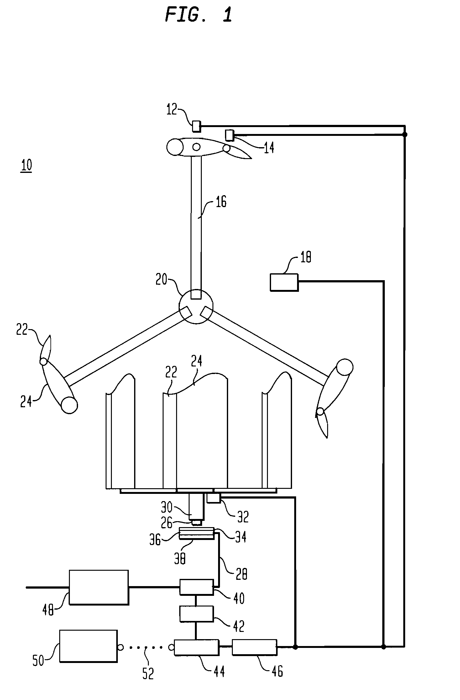 Vertical axis wind turbine using individual blade pitch and camber control integrated with matrix converter