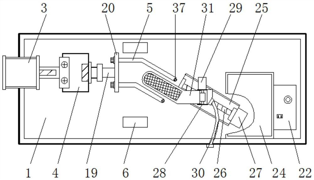 A sizing device for shallow socks production with the function of removing thread ends