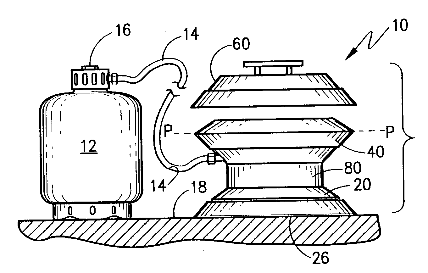 Apparatus and method for simulated campfire