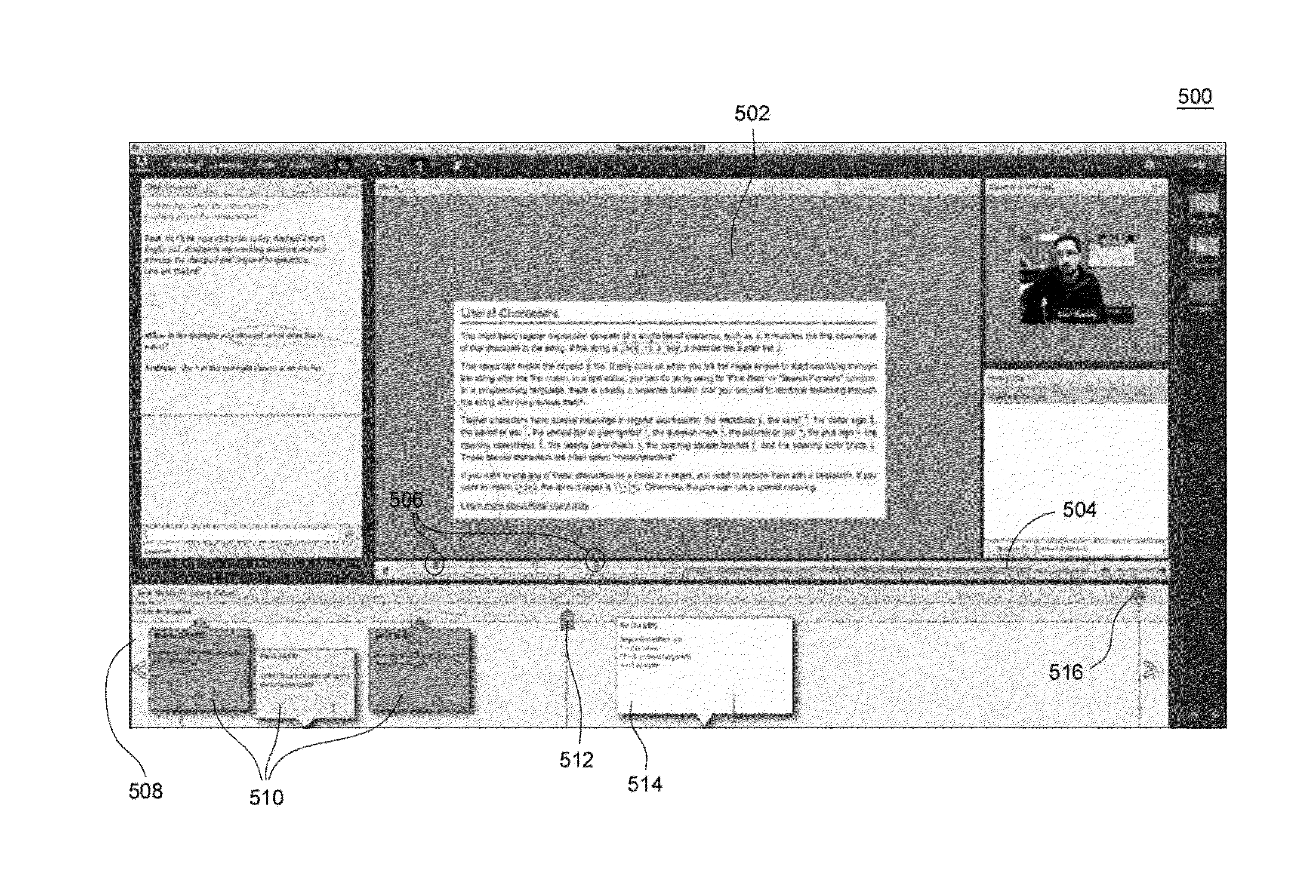 Method and apparatus for timeline-synchronized note taking during a web conference