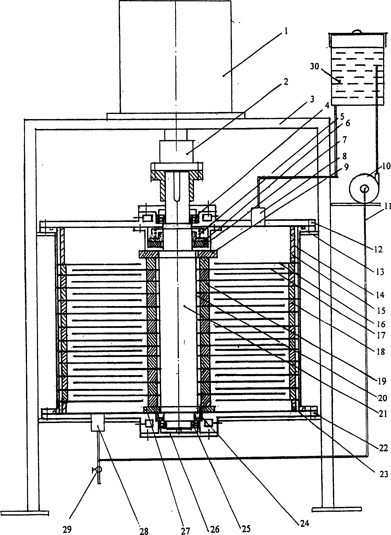 High speed interlayer shearing crusher for nano powder