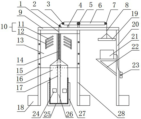 Electromagnetic lever-type water tank gate device for simulating instantaneous dam failure