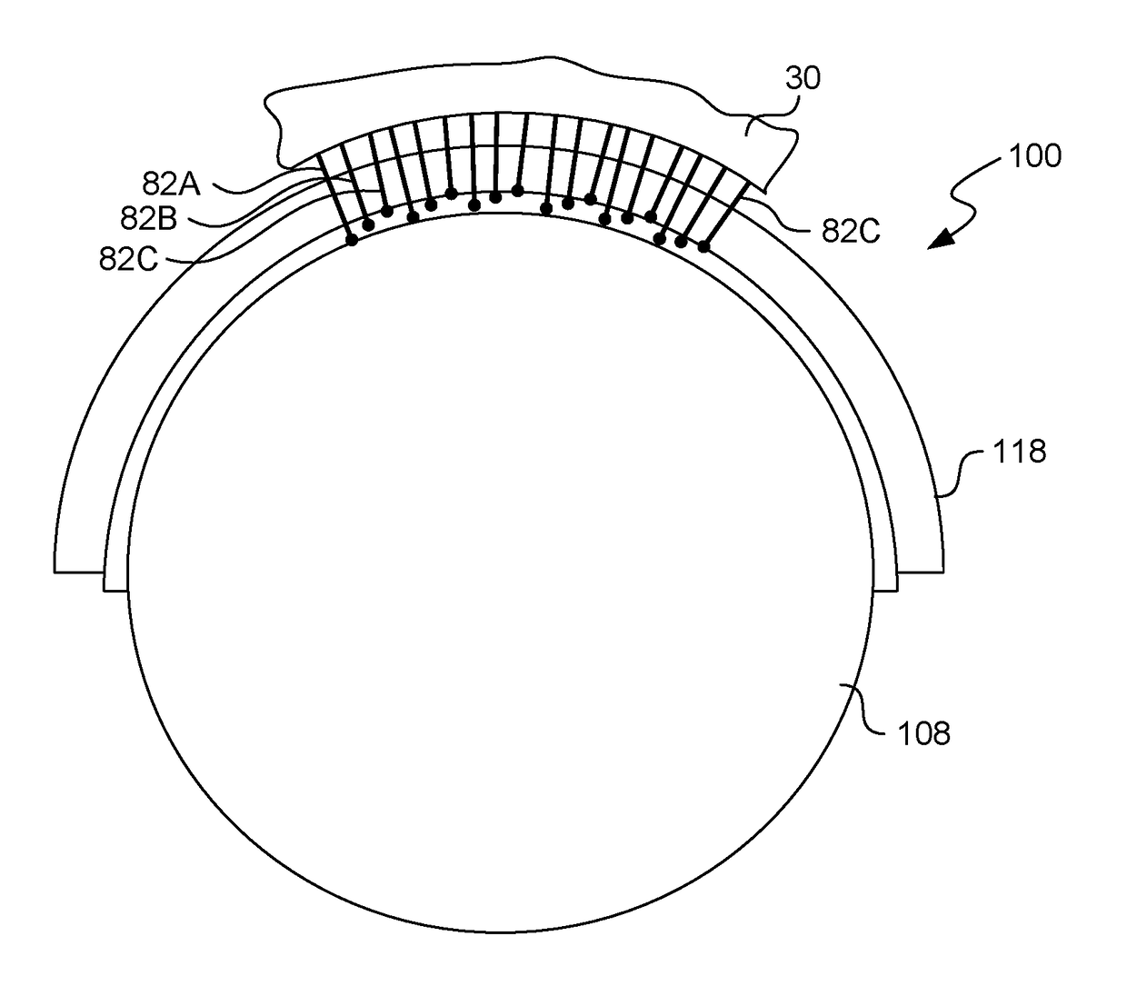 Electroplating contact ring with radially offset contact fingers