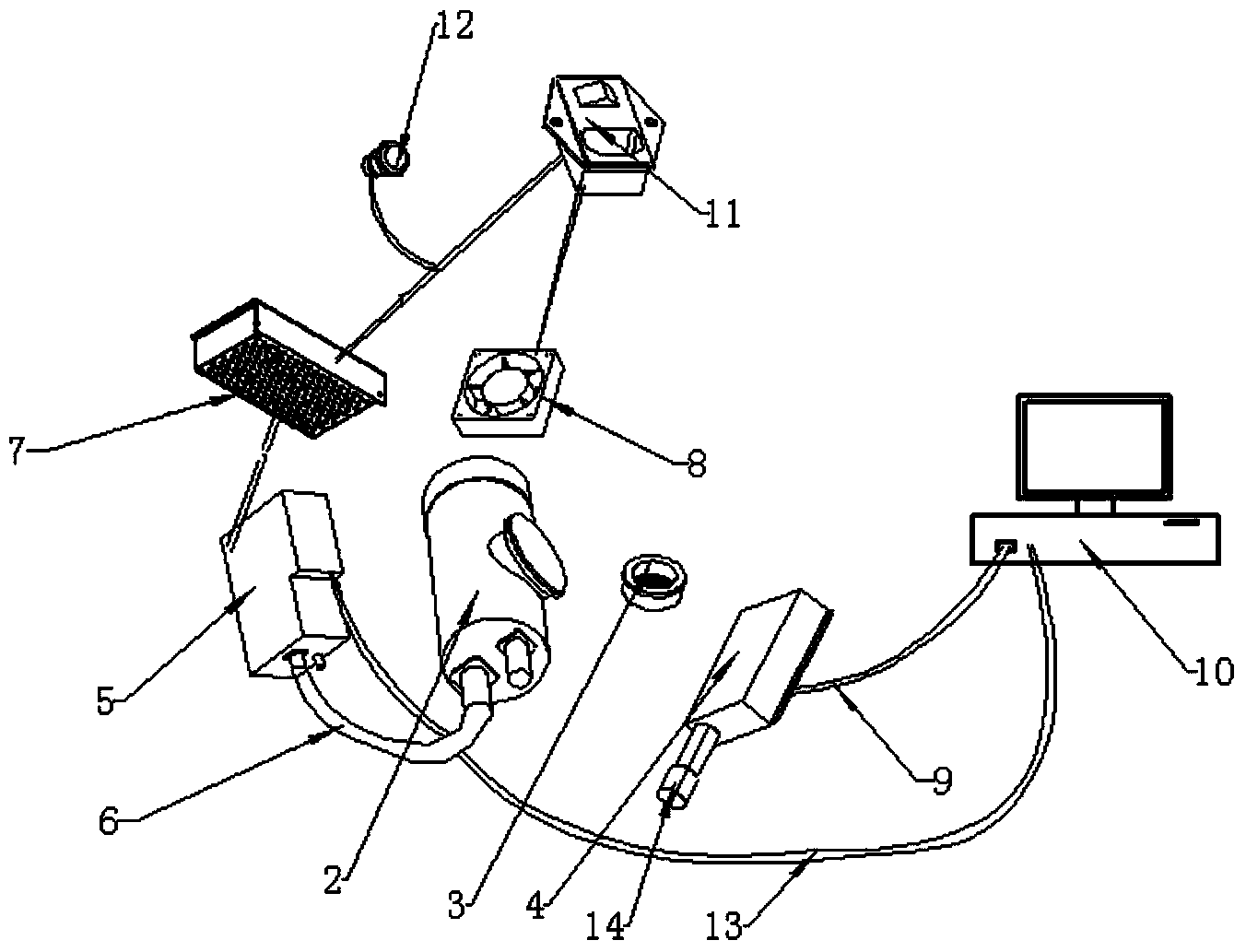 Fast analyzer for nondestructive measuring heavy metal cadmium in foods and analyzing method