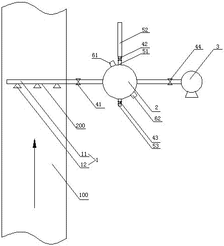 Waste gas collecting device