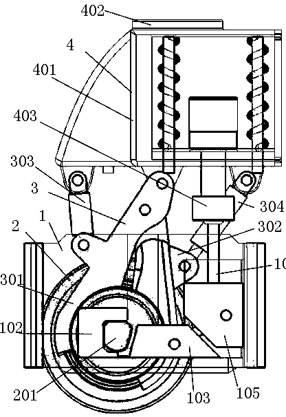 Robot suitable for automatic replacement of disc cutter and using method of robot