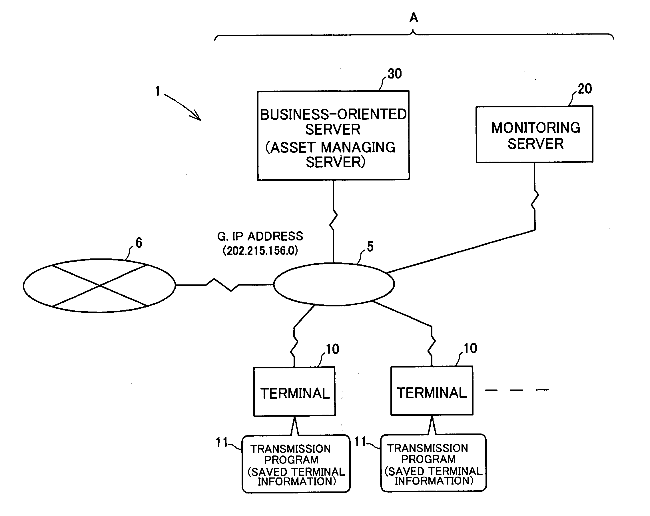 Computer System Having Terminal Information Reporting Function And Computer For Use In Said System