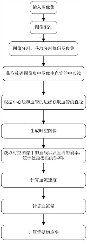 Automatic analysis method for hemodynamic parameters of ocular capillaries